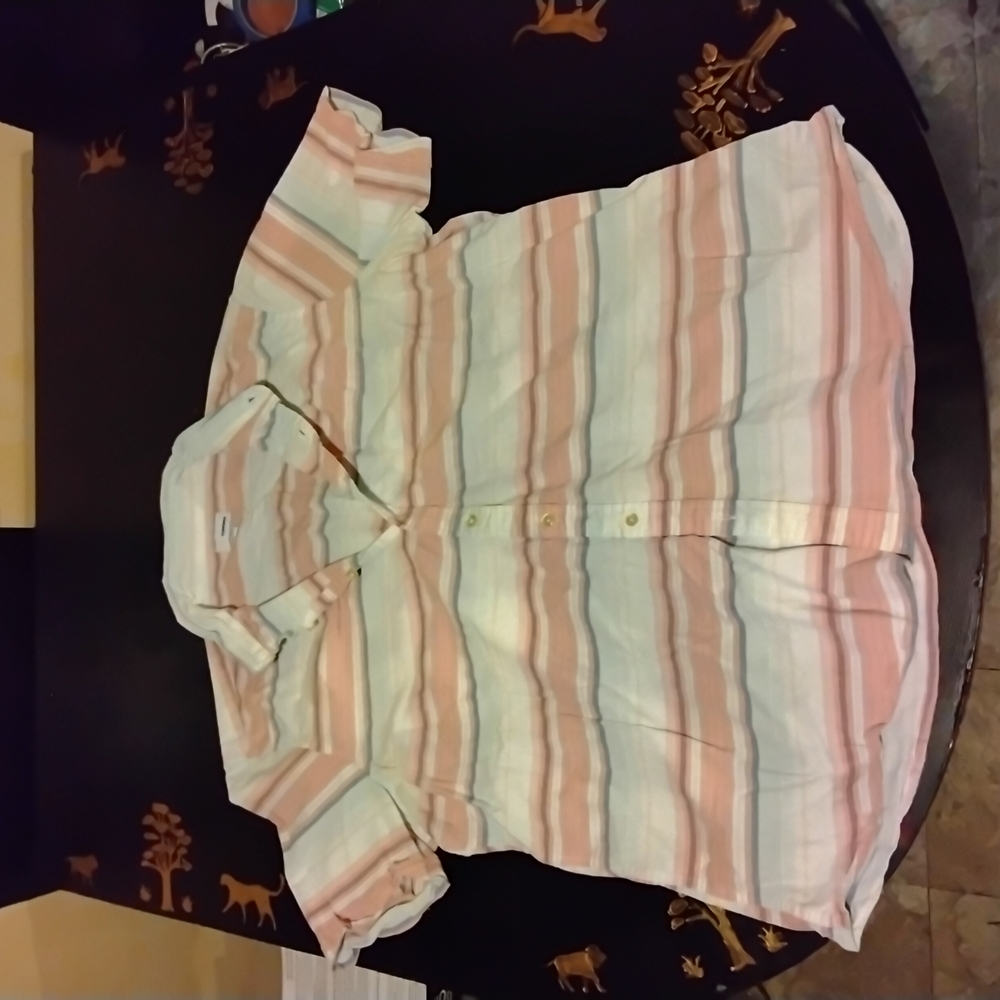 Striped Kids Shirt in Pink and White